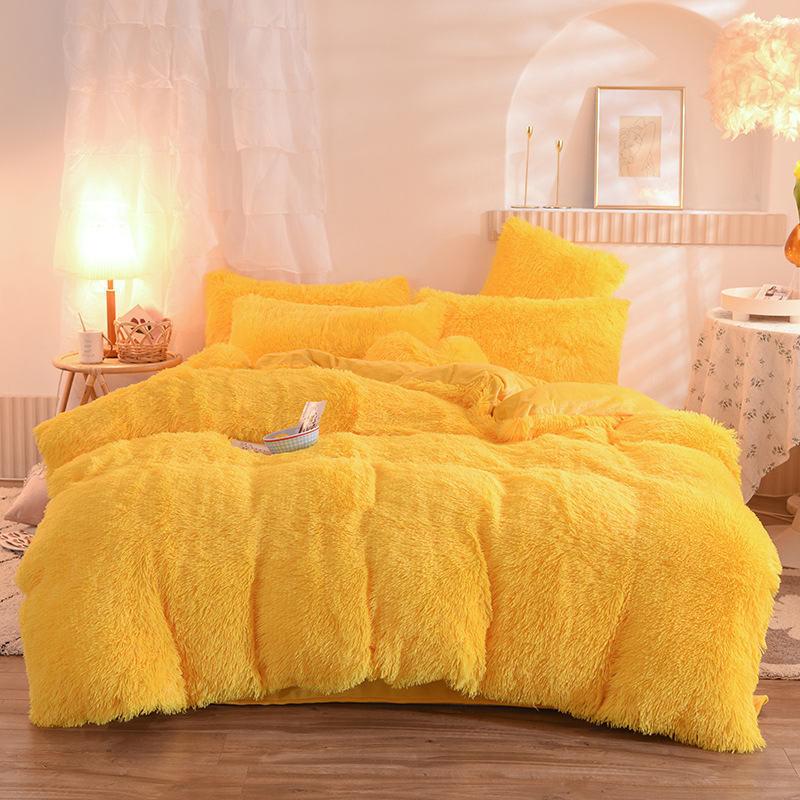 Fluffy velvet bedding set