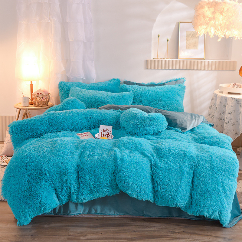 Fluffy velvet bedding set