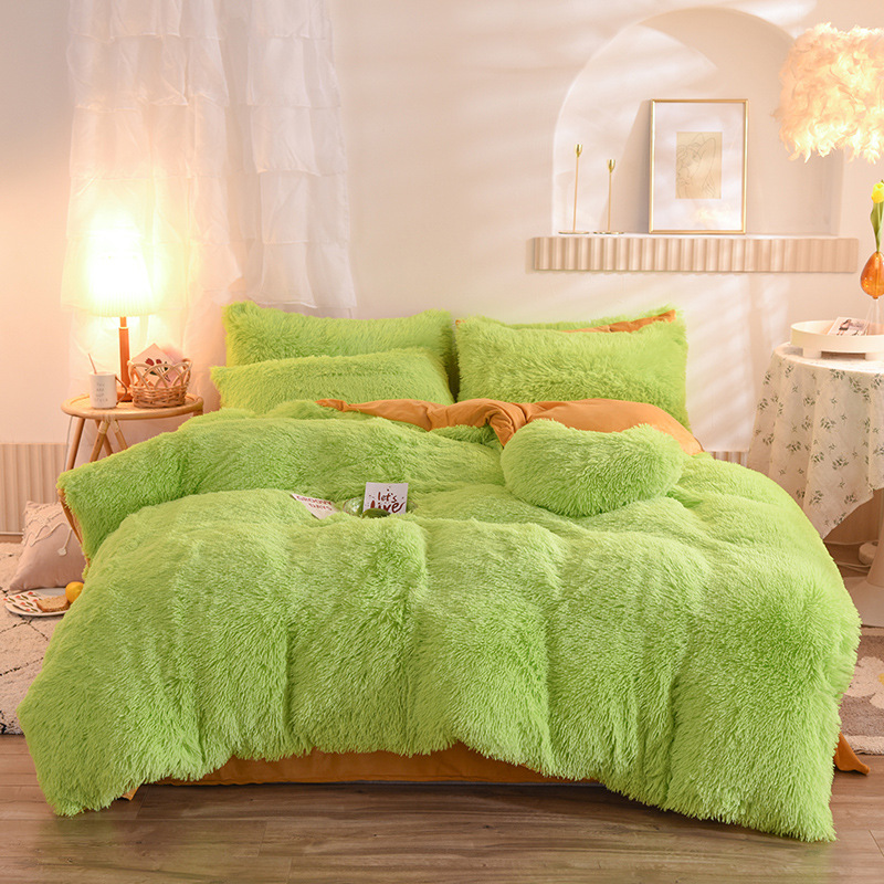 Fluffy velvet bedding set