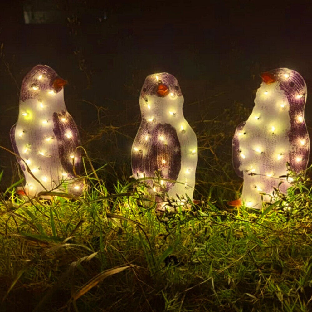 Light-Up Penguin Christmas Ornaments