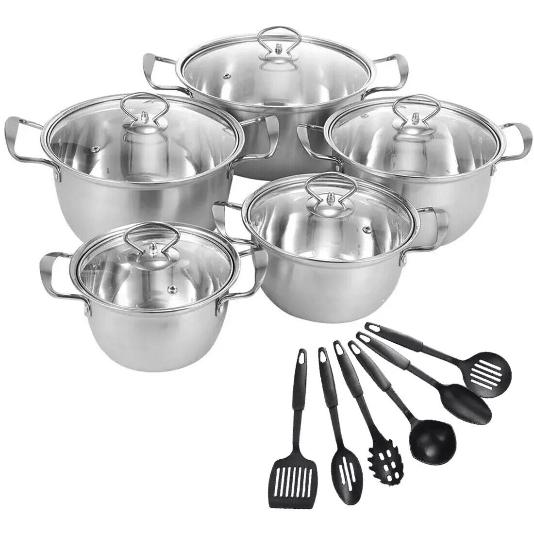 11-Piece Stainless Steel Cookware Set