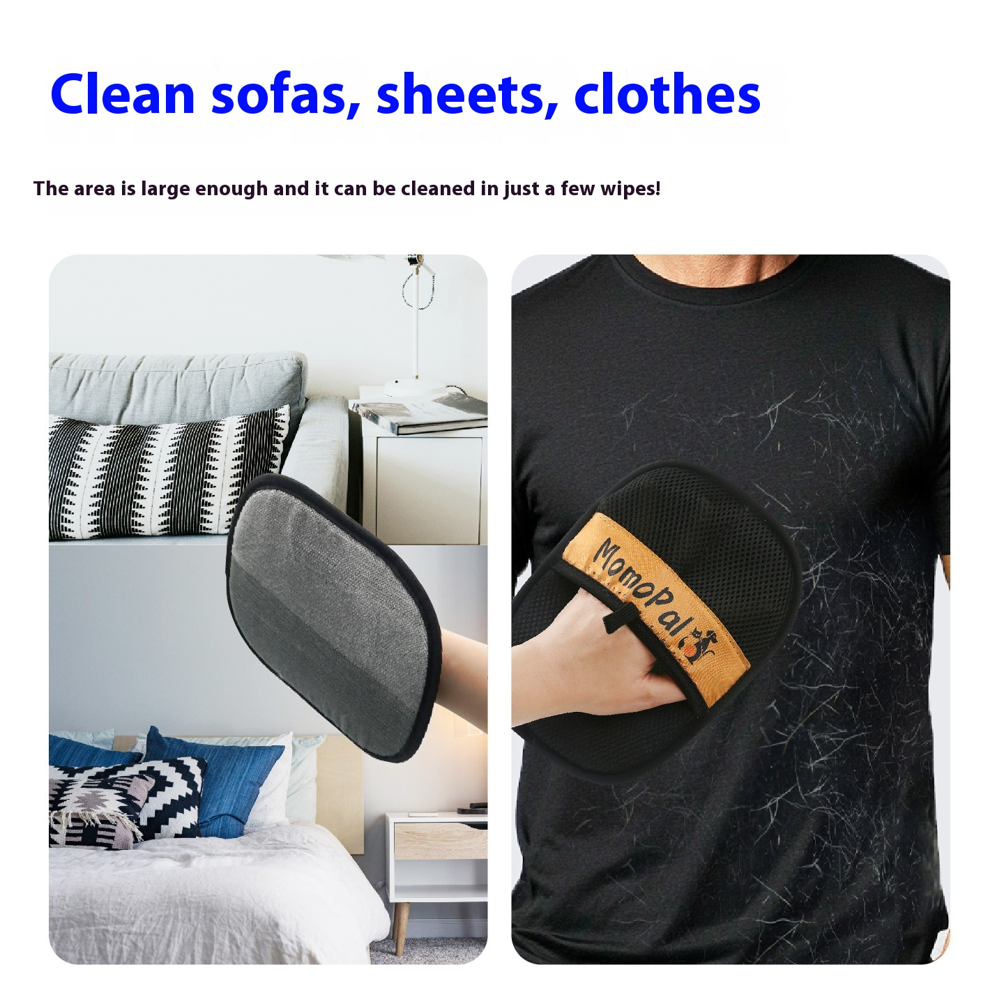 Pet hair removal glove